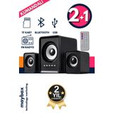 10numara Bluetooth Hoparlör 3.5mm Jack Kablolu Bilgisayar Hoparlörü Müzik 2+1 Ses Sistemi Radyolu Usb Speaker
