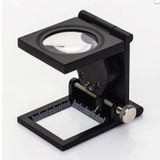 10x Katlanır Sayaçlı Metal Lüp 28mm 2 Led Işıklı Büyüteç Tekstil