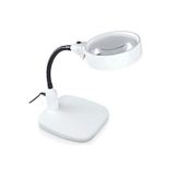 10x Masa Üstü LED Işıklı Büyüteç - Okuma, Tamir ve El Sanatları İçin Işıklı İnceleme Büyüteci