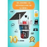 10x Zoom 4g Sim Kartlı -solar Güneş Enerjili -full Hd Çift Kameralı Akıllı Smart Güvenlik Kamerası