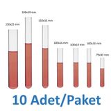 10x100 mm Deney Tüpü Cam ( Test Tube ) x 20 Adet