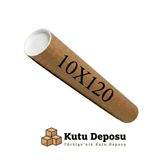 10x120 cm Kapaklı Silindir Postüp Rulo Gönderi Kutusu (5 ADET)