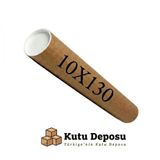 10x130 cm Kapaklı Silindir Postüp Rulo Gönderi Kutusu (5 ADET)