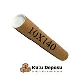 10x140 cm Kapaklı Silindir Postüp Rulo Gönderi Kutusu (5 ADET)