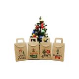 10X15 Cm Noel Ve Yılbaşı Temalı Kraft Hediye Kutusu Seti - 4 Adet