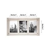 10X15 cm Üçlü Fotoğraf Çerçevesi, Cilalı Kristal Berraklığında Cam, Hampton Koleksiyonu, Titrek Kavak Beyazı Ahşap Kolaj Fotoğraf Çerçevesi Masaüstü ve Duvar Sergilemesi Için - -- - Option-1