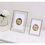 10X15 cm ve 13X18 cm Gümüş Metal Çerçeve! Şık Dekoratif Fotoğraf Çerçevesi! Ayaklı Çift Camlı Çerçeve