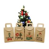 10x15 Noel ve Yılbaşı Temalı Kraft Hediye Kutusu Seti (4 Adet) – 10x15 cm, Çift Taraflı Baskılı | M4