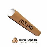 10x180 cm Kapaklı Silindir Postüp Rulo Gönderi Kutusu (5 ADET)