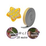 10x2 20 Metre Kapı Pencere Bandı Gri Fitili Yapışkanlı Soğuk Izolasyon Bant