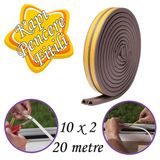 10x2 20 Metre Kapı Pencere Bandı Kahverengi Fitili Yapışkanlı Soğuk Izolasyon Bant