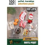 10X25 100AD Kurabiye Şeker Parti Baby Shower Doğum Günü Hediyelik Kendinden Yapışkanlı Jelatin Poşet