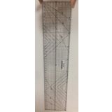 10x45 Cm Plastik Şeffaf Terzi Modelist Okul Patcwork Kesim Cetvel