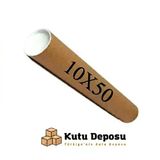 10x50 cm Kapaklı Silindir Postüp Rulo Gönderi Kutusu (5 ADET)