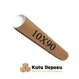 10x90 cm Kapaklı Silindir Postüp Rulo Gönderi Kutusu (5 ADET)