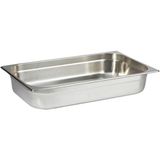 1/1 100 Gastronom Küvet (14 Lt) Paslanmaz / Tek Ebat - Gri