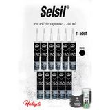 11 Adet Siyah Selsil Pro Pu 50 Mastik, Rosıe
