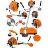 11 Hp Profesyonel Bronz Piston Benzinli Ot Çalı Çim Biçme Makinası Yan Tırpan Zincirli Misina