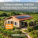 11 Kw (11000W) Topcon Bağ Evi Hazır Solar Sistem - Jel Akülü | Kolay Kurulum