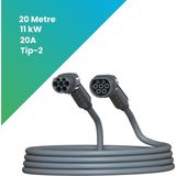 11 Kw 20 Metre Elektrikli Araç Ac Tip-2 Şarj Kablosu