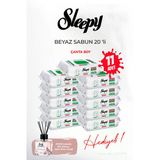 (11 Paket X 20 Yaprak) Sleepy Beyaz Sabun Çanta Boy Ve Rosıe Oda Kokusu