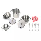 11 Parca Celik Tencere Tava Set (5 Adet)