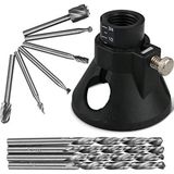 11 Parça Dremel Gravür Için Mini Ahşap Oyma Şekillendirme Seti Matkap Ucu Sabitleme Kanal Aparatı - Altın