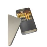 11 Parça Teneke Kutulu Makyaj Fırçası Seti Fondöten Far Eyeliner Fırça cin826khv