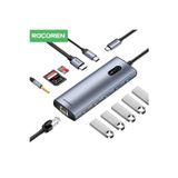 11 Portlu 4K 30Hz HDMI Gigabit Ethernet SD TF Kart Okuyuculu 3.5mm Jack USB Hub Çoklayıcı