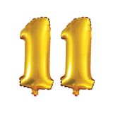 11 Yaş Sayı Folyo Balon Gold 40 İnç 100 cm