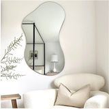 110 cm Asimetrik Duvar Dekorasyon Aynası - Konsol Üstü Salon Dekorasyon Aynası-416