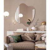 110 cm Asimetrik Duvar Dekorasyon Aynası - Konsol Üstü Salon Dekorasyon Aynası-603