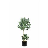 110 cm ficus yapay ağaç bambu 2 gövdeli siyah metal saksı svm.1373