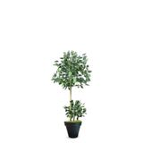 110 cm ficus yapay ağaç bambu 2 gövdeli siyah plastik saksı svm.1355