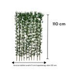 110 Cm Yapay Bambu Dogal Govde Yogun Yaprak Yeşil