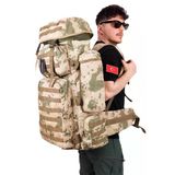110 Lt Su Geçirmez Cordura Kamuflaj Askeri Çanta - Dağcı Arazi Operasyon Çantası