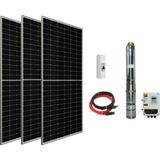 110 V Volt 1.6 Hp 1.3 Kw 1300 W Watt Dc Kademeli Dalgıç Solar Pompa 1650 Watt Güneş Paneli Solar Sulama Paket Sistem