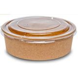 1100 cc Karton ( Kraft ) Salata Kase Kapaklı 25 Adet