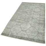 110x216 cm Geometrik Halı Gri Geometrik Yün El Dokuma Modern Geometrik Etnik Eskitme Desenli Boho Oturma Odası Salon Yolluk Koridor Mutfak Halısı