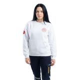 112 Acil Sağlık Sweatshirt Üç İplik Şardonlu Kanguru Cep Beyaz Unisex, Beyaz, M