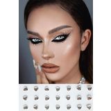 112 Adet Işıltılı Kalp Sticker Kendinden Yapışkanlı Mücevher Tırnak Yüz Ve Vücut Mücevher Çıkartma