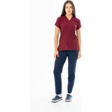 112 Giyim Gofre Likra Yarasa Kol Doktor Hemşire Tek Üst Forma Beyaz (GFR3003) - Bordo - 2XL