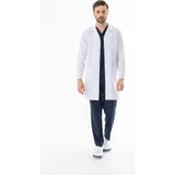 112 Giyim Spor Yaka Uzun Boy Erkek Doktor Önlüğü Alpaka Kumaş Beyaz (BEO102) - 2XL