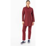 112 Giyim Terikoton Uzun Kol Doktor Hemşire Forması Alt Üst Takım Lacivert (TTST0001) - Bordo - XL