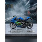 1:12 Ölçek Alloy Model Metal Motorsiklet – Sesli ve Işıklı Yarış Canavarı Oyuncak Motor MAVİ