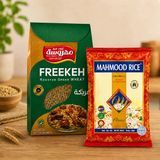 1121 Basmati Pirinç 900 Gr +Gurme Yeşil Firik Bulgur (Freekeh) 800 Gr