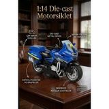 1:14 Ölçek Die-Cast Metal Çek Bırak Oyuncak Motosiklet