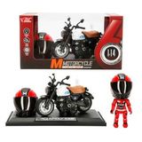 1:14 Sesli ve Işıklı Honda Monkey Die Cast Çek Bırak Motosiklet - Kırmızı Motor-Turuncu Kask