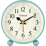 11,5 cm Vintage Retro Analog Çalar Saat, Süper Sessiz Tik Takmayan Küçük Saat Gece Lambası, Er - Çok Renkli