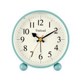11,5 cm Vintage Retro Analog Çalar Saat, Süper Sessiz Tik Takmayan Küçük Saat Gece Lambası, Erteleme, Pille Çalışan, Oturma Odası, Yatak Odası, Başucu, Masa için (Yeşil)
